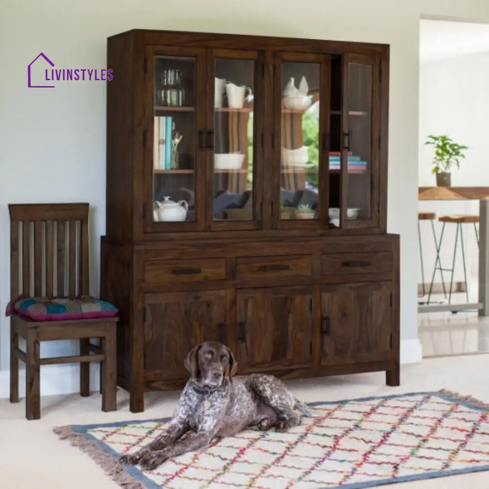 Arvind Crockery Cabinet Extra Large (Walnut Finish)