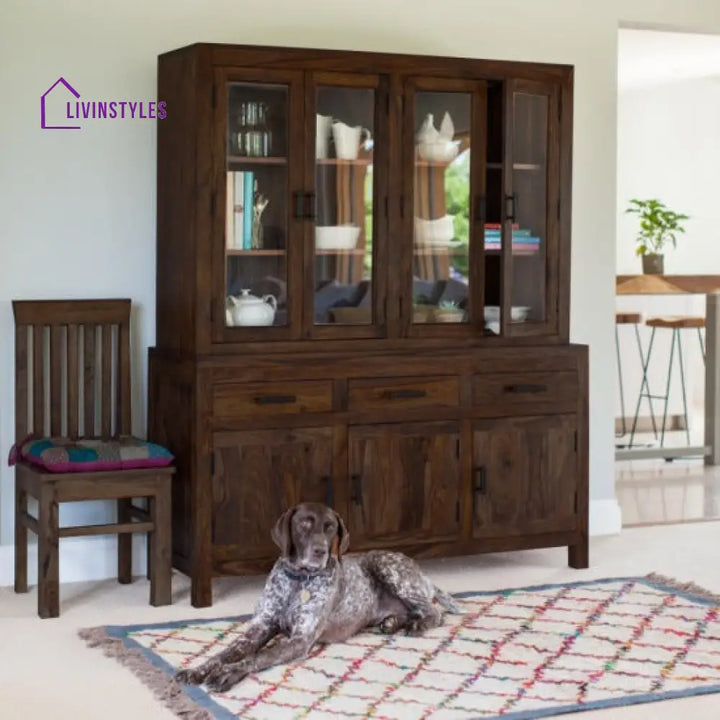 Arvind Crockery Cabinet Extra Large (Walnut Finish)