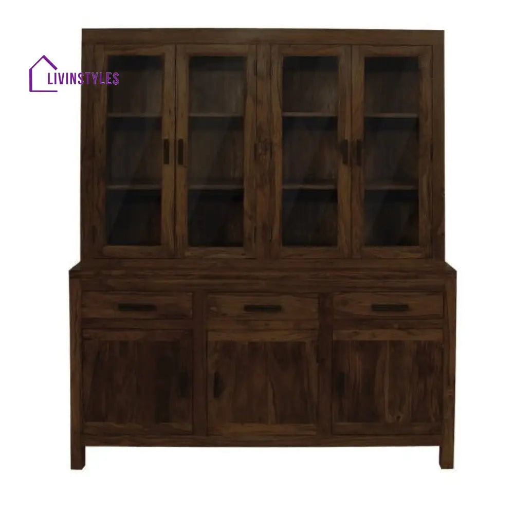 Arvind Crockery Cabinet Extra Large (Walnut Finish)