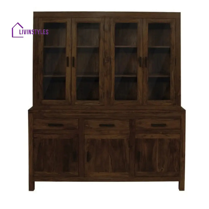 Arvind Crockery Cabinet Extra Large (Walnut Finish)