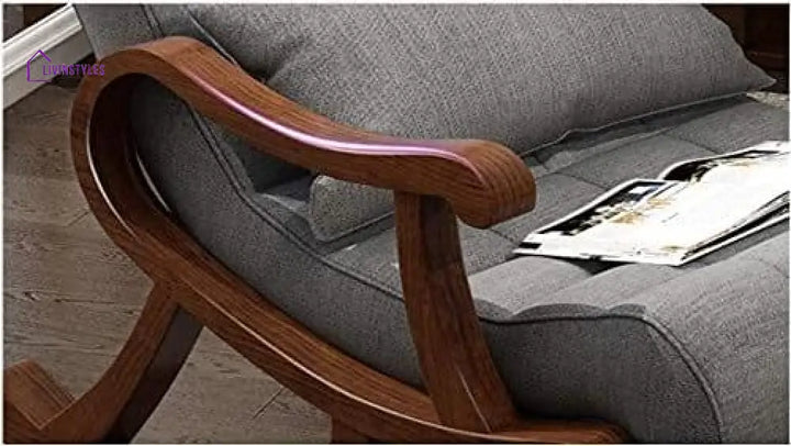 Arya Handcrafted Sheesham Wood Modern Rocking Chair