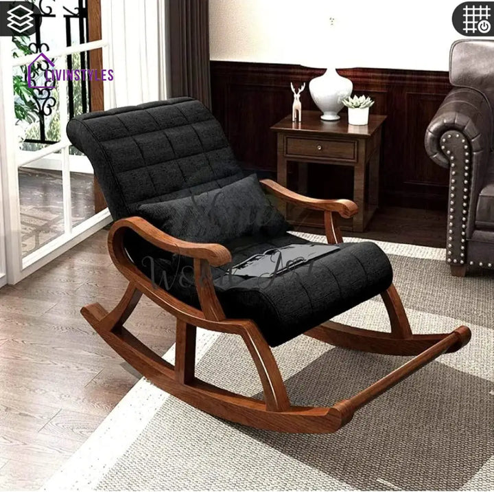Arya Handcrafted Sheesham Wood Modern Rocking Chair