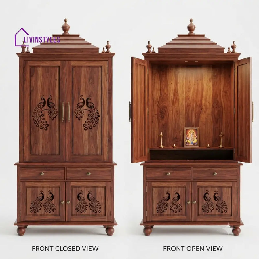 Aryahi Premium Solid Wood Home Temple | Pooja Mandir for Home
