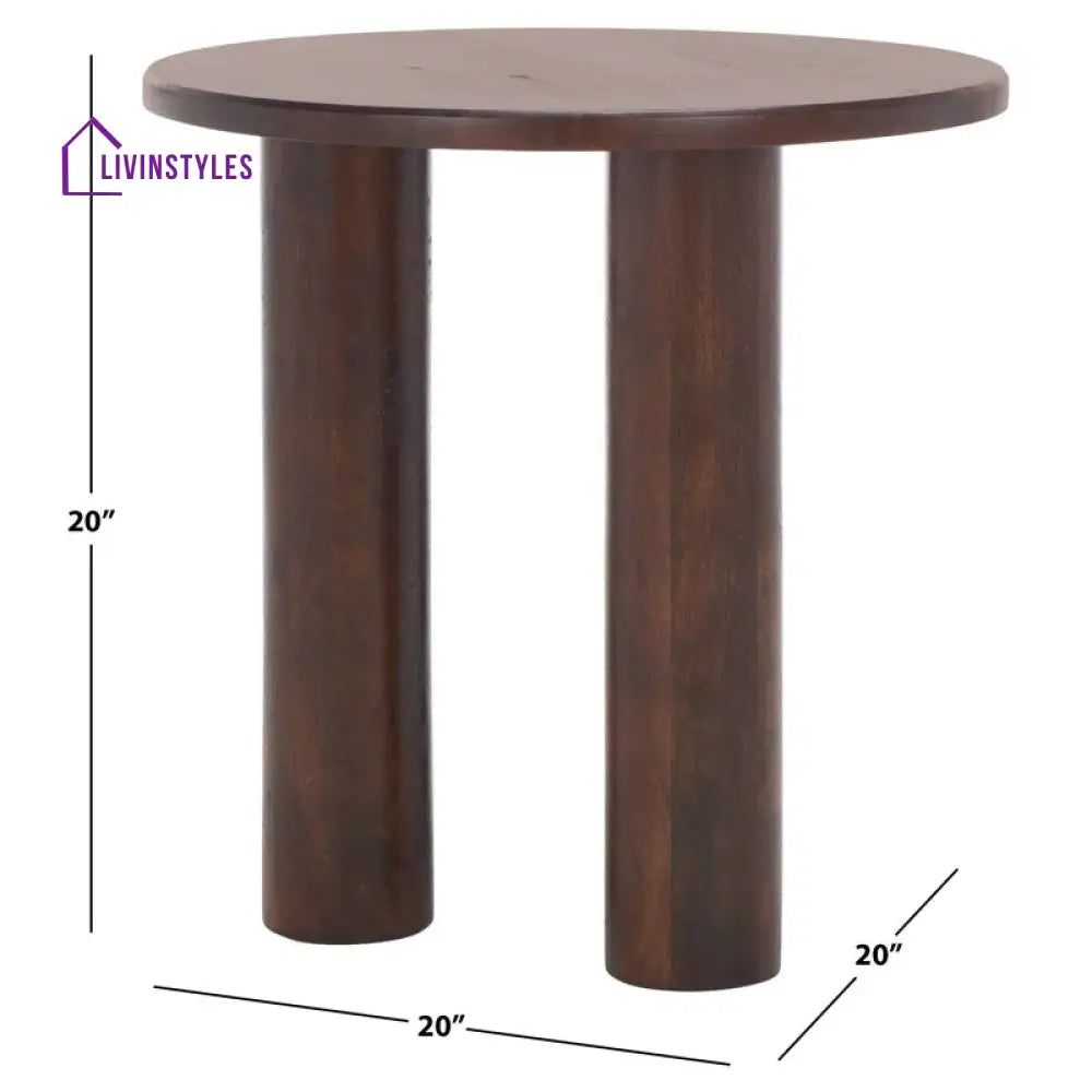 Aryan Solid Wood Drink Table | End Table | Side Table for Living Room
