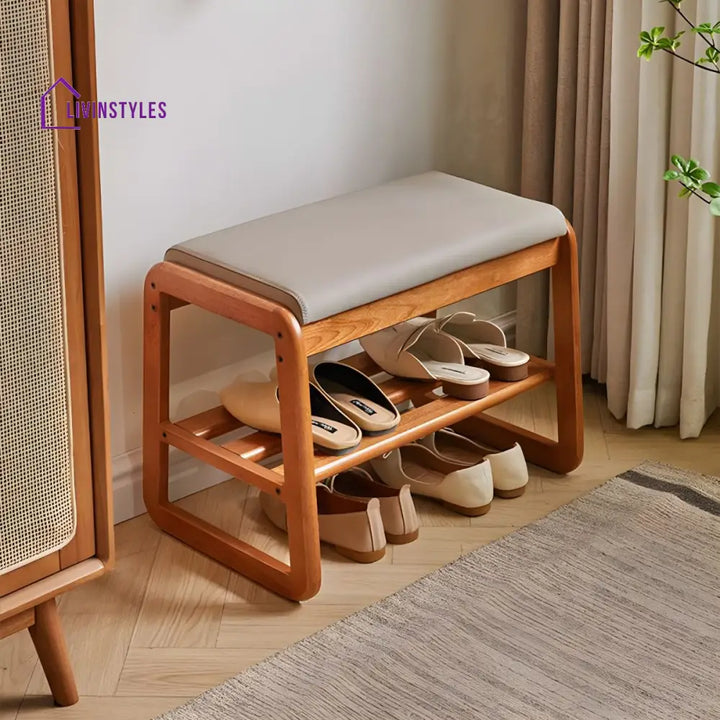 Aryan Solid Wood Shoe Rack for Hallway