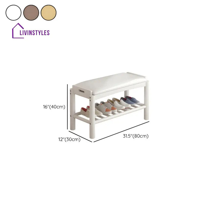 Aryan Solid Wood Shoe Rack for Hallway