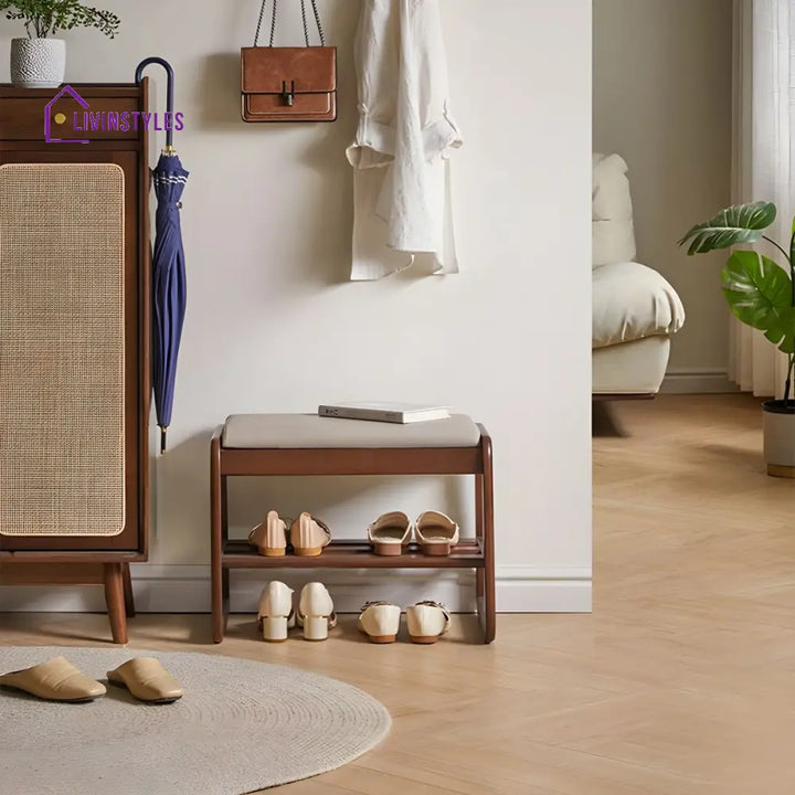 Aryan Solid Wood Shoe Rack for Hallway
