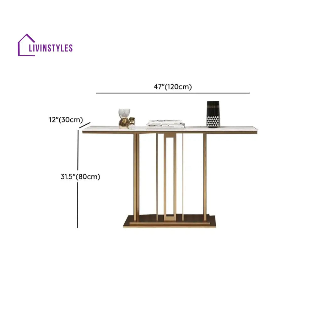 Aryom Stainless Steel Living Room Console Table