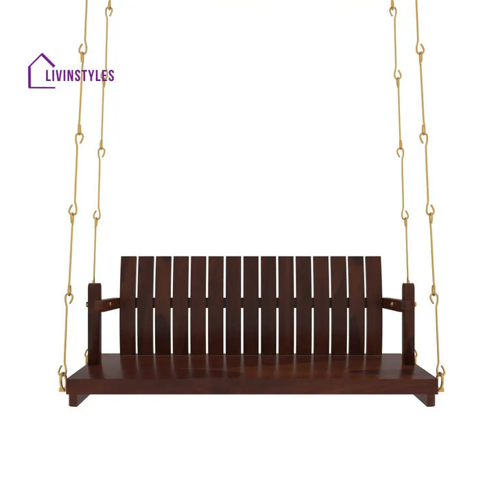 Ashna Elegant Wooden Swing Under Staircase with Traditional Decor Accents Swing