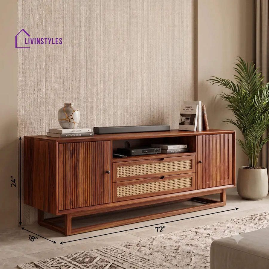 Ashok Solid Sheesham Wood Tv Unit for Living Room | Tv Cabinet | Tv Console