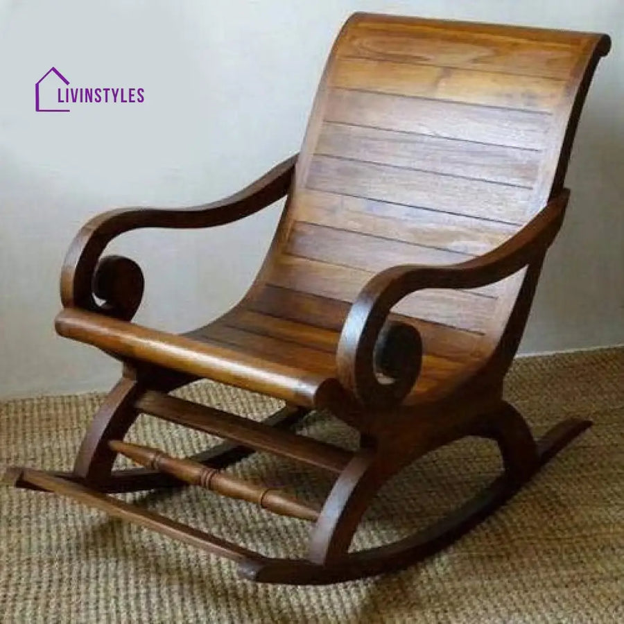 Ashwin Amazing Hand Carved Rocking Chair Sheesham Wood