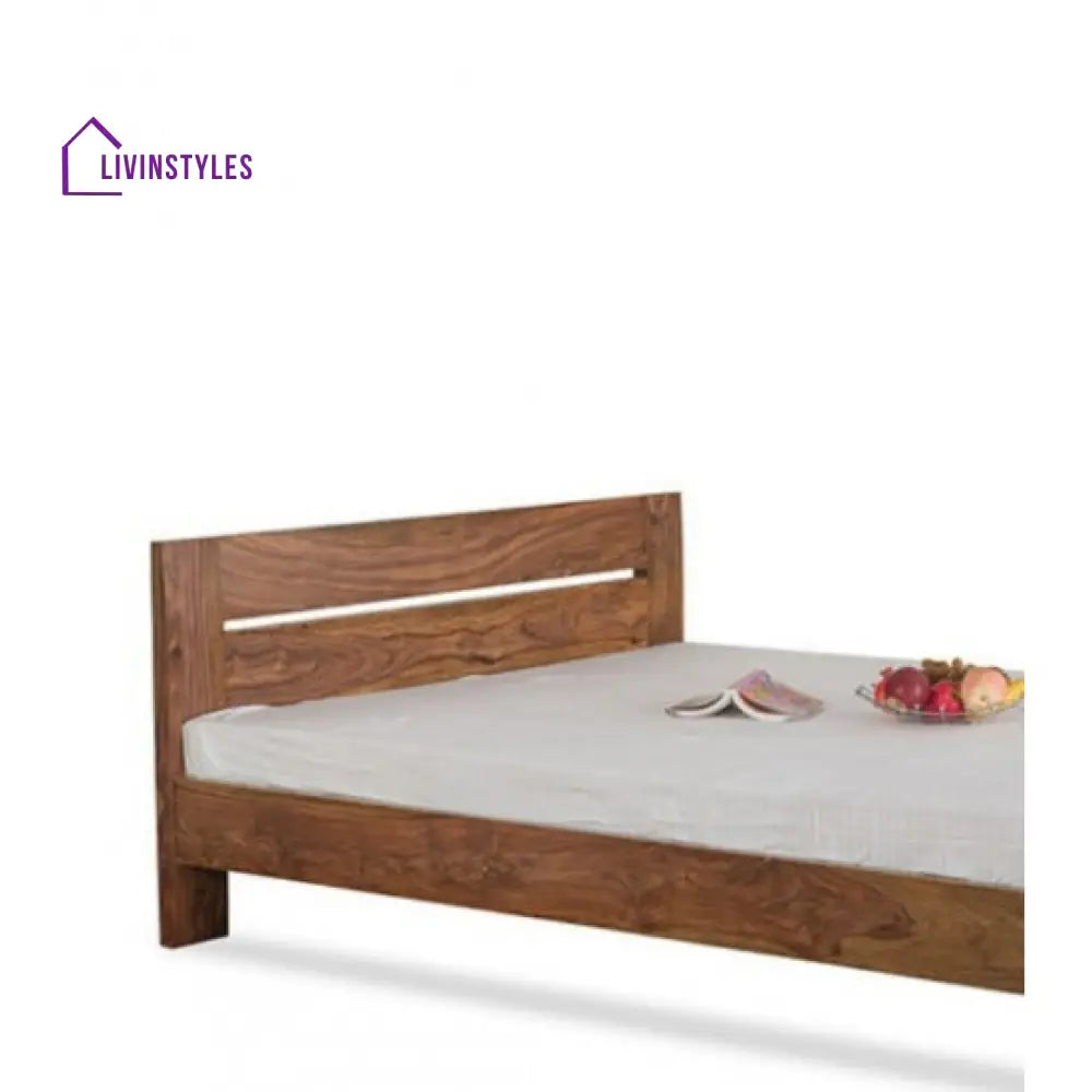 Ashwin Queen Size Platform Non Storage Bed (Honey)
