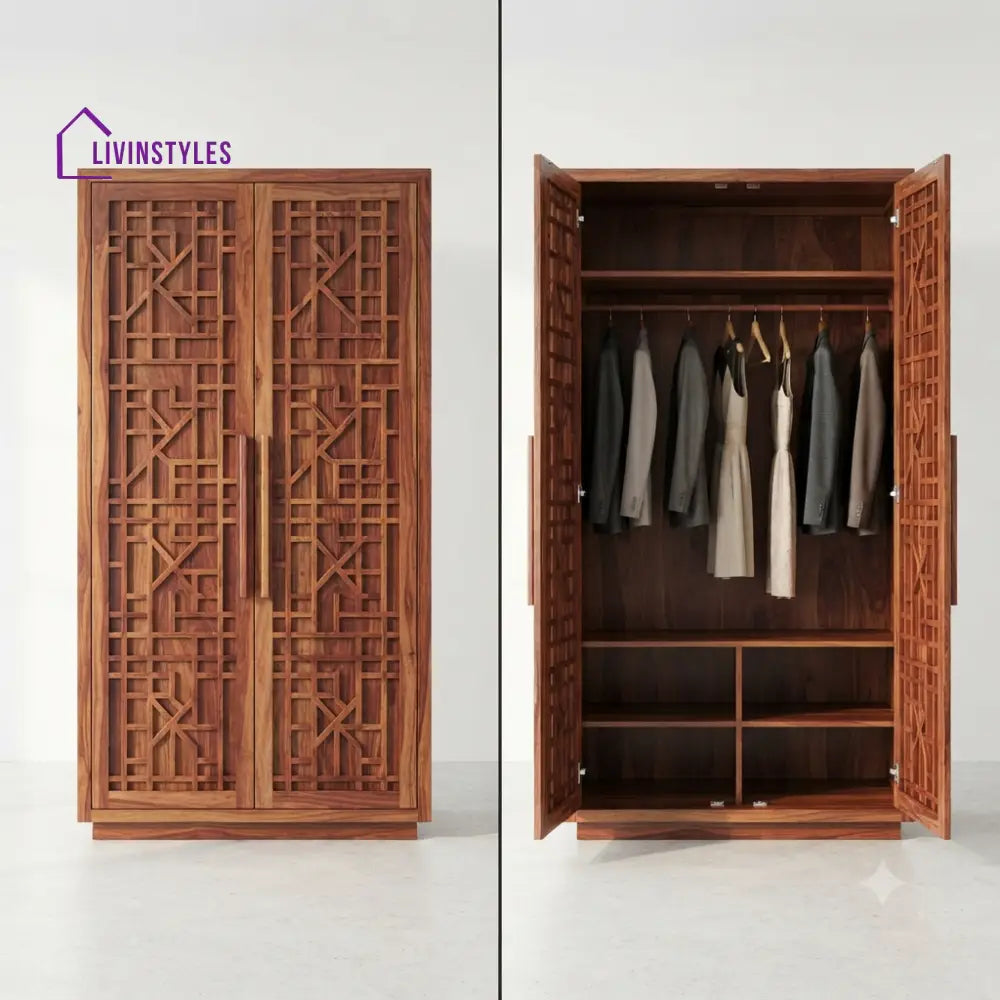 Asmita Wooden Wardrobe for Clothes | Cupboard for Clothes
