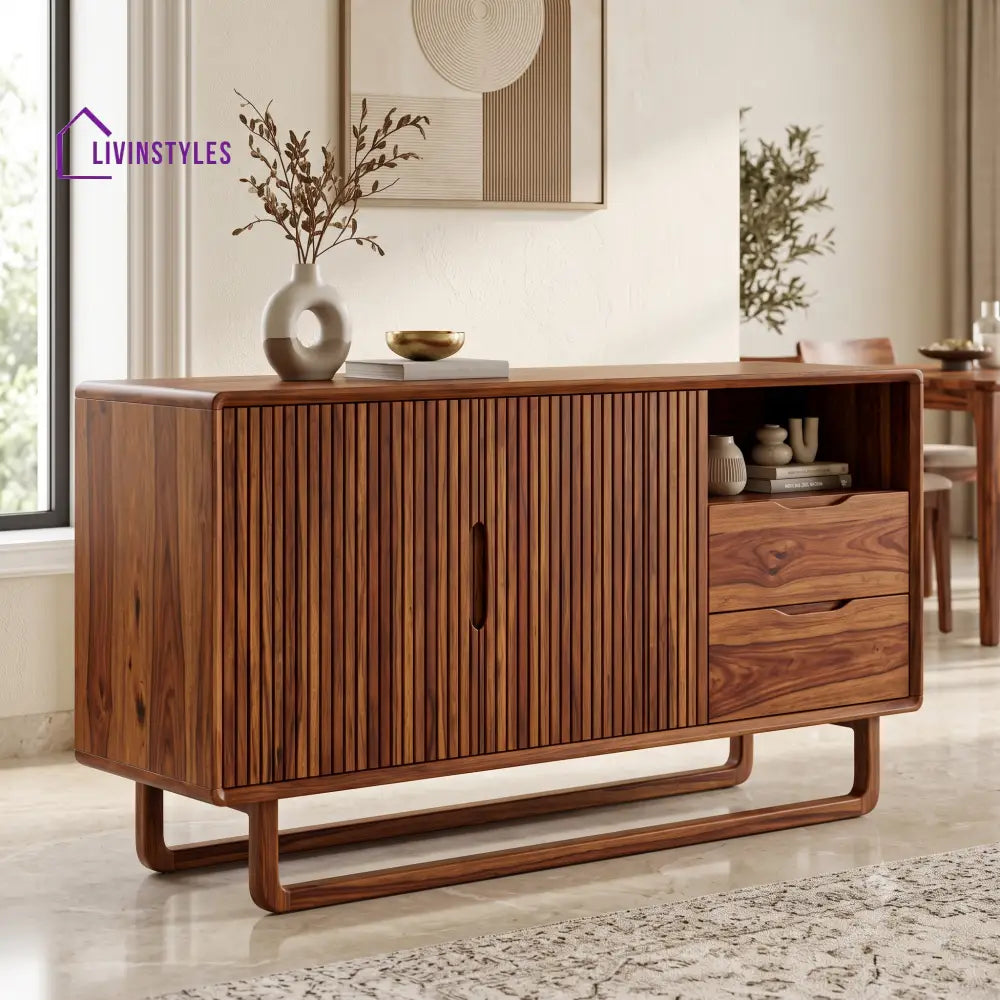Asmitha Premium Wooden Sideboard and Cabinet for Living Room