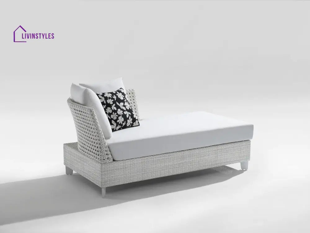 Astrol Outdoor Garden Balcony Sofa Set 3 Seater seater 1 Double Seater 1 Single Seater and 1 Center Table (White)