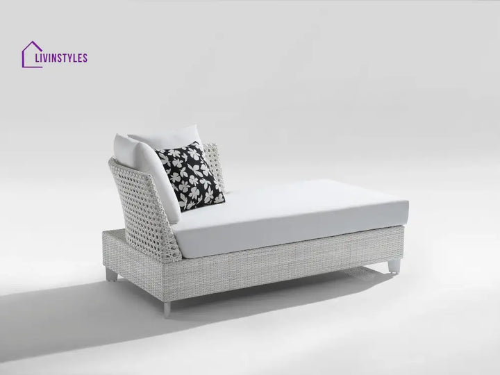 Astrol Outdoor Garden Balcony Sofa Set 3 Seater seater 1 Double Seater 1 Single Seater and 1 Center Table (White)