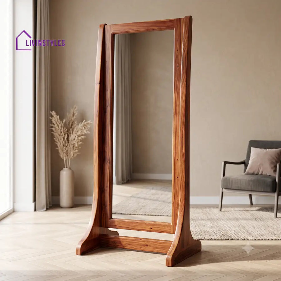 Aswini Wooden Full Length Mirror for Bedroom & Living Room