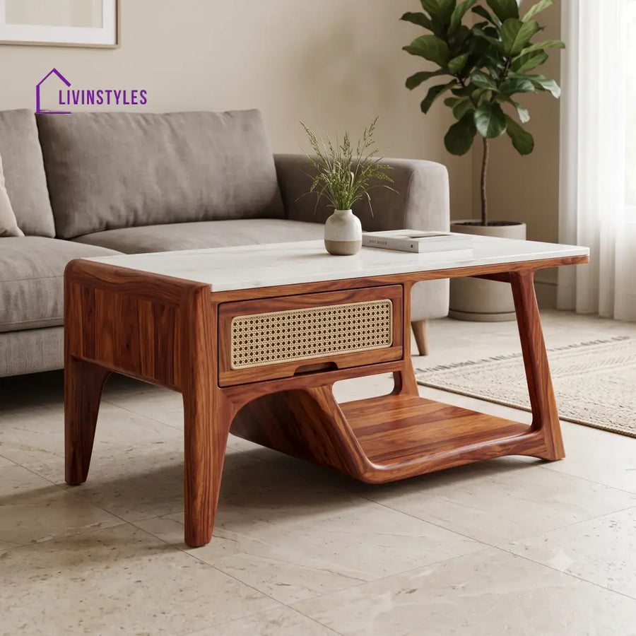 Athira Premium Solid Wood Coffee Table for Living Room Online
