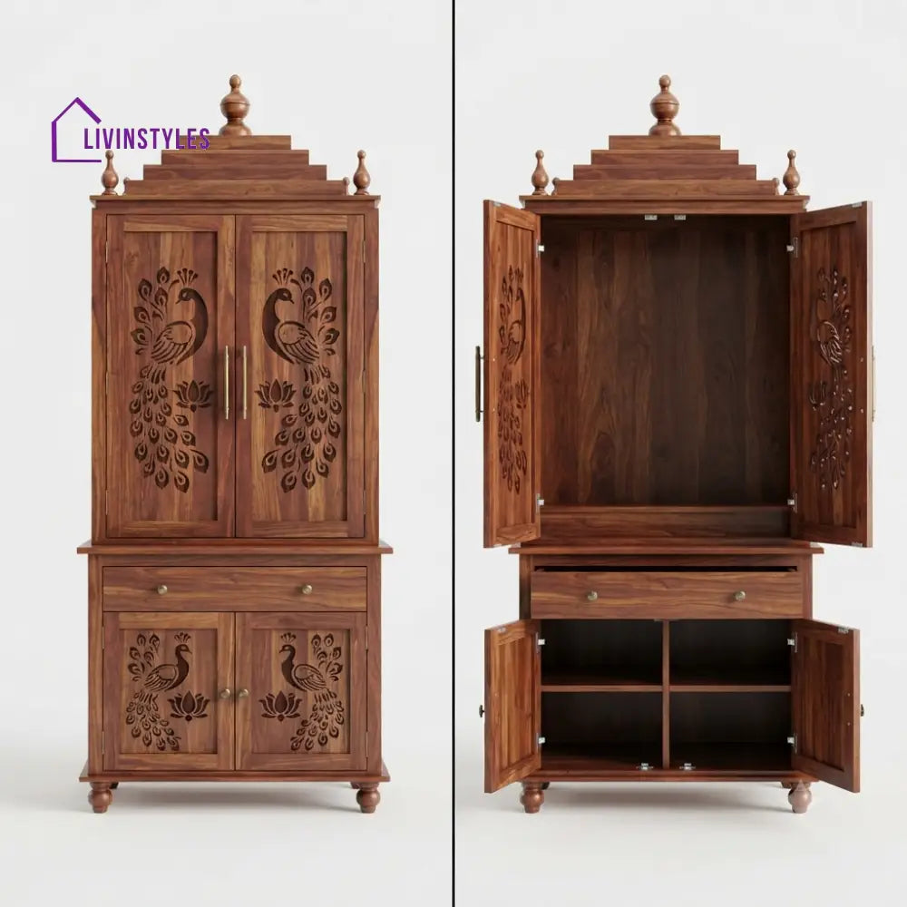 Athira Premium Solid Wood Home Temple | Pooja Mandir for Home