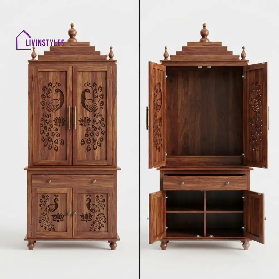 Athira Premium Solid Wood Home Temple | Pooja Mandir for Home