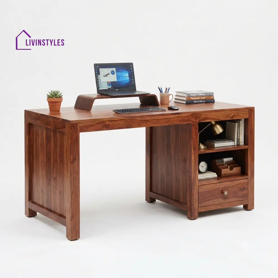 Athira Sheesham Wood Study Table for Home | Wooden Study Table