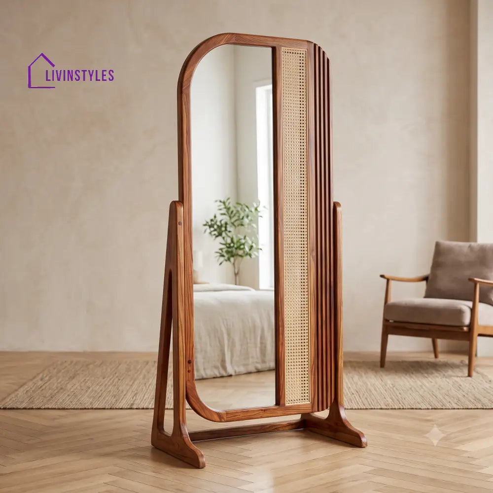 Athira Wooden Full Length Mirror for Bedroom & Living Room