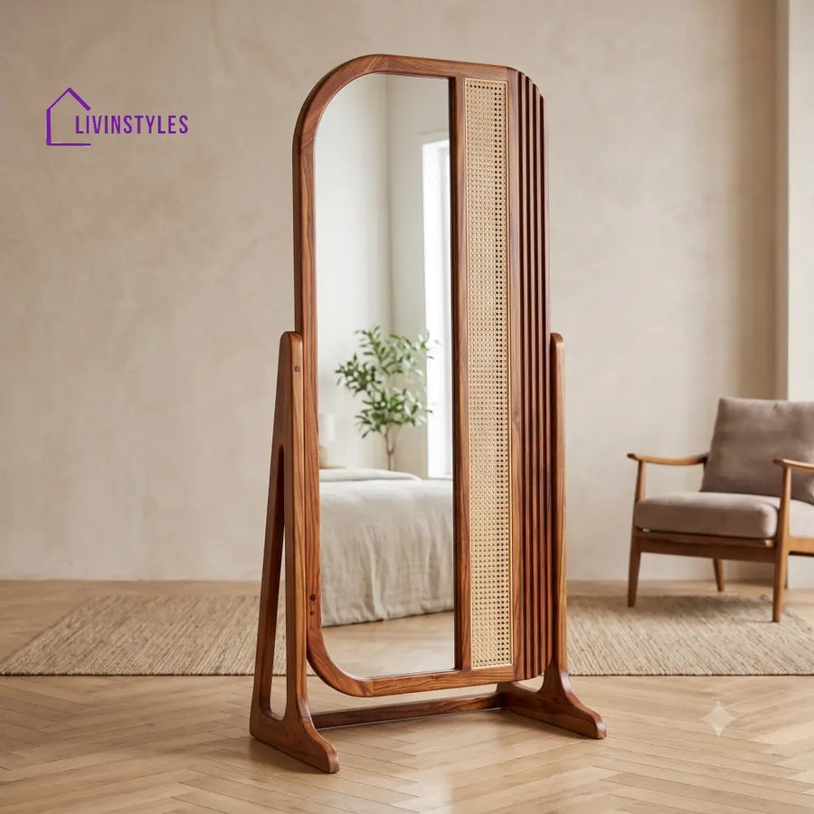 Athira Wooden Full Length Mirror for Bedroom & Living Room