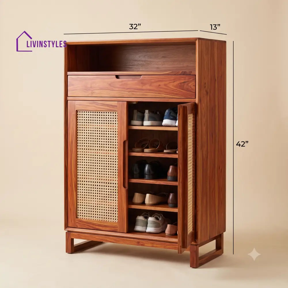 Athira Wooden Shoe Rack for Home | Shoe Cabinet