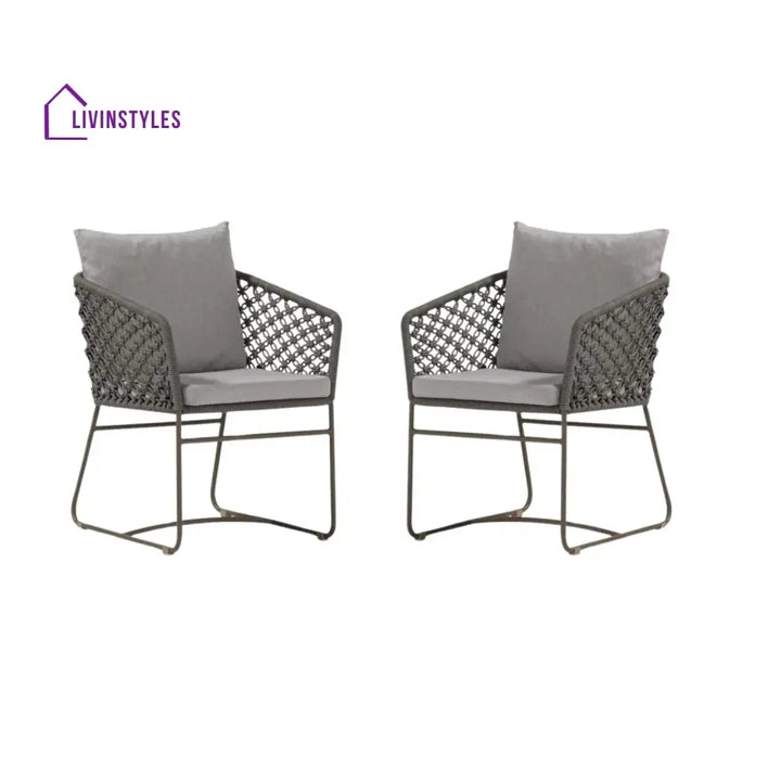 Atieno Outdoor Rope 2-Piece Patio Chairs - Patio Chairs
