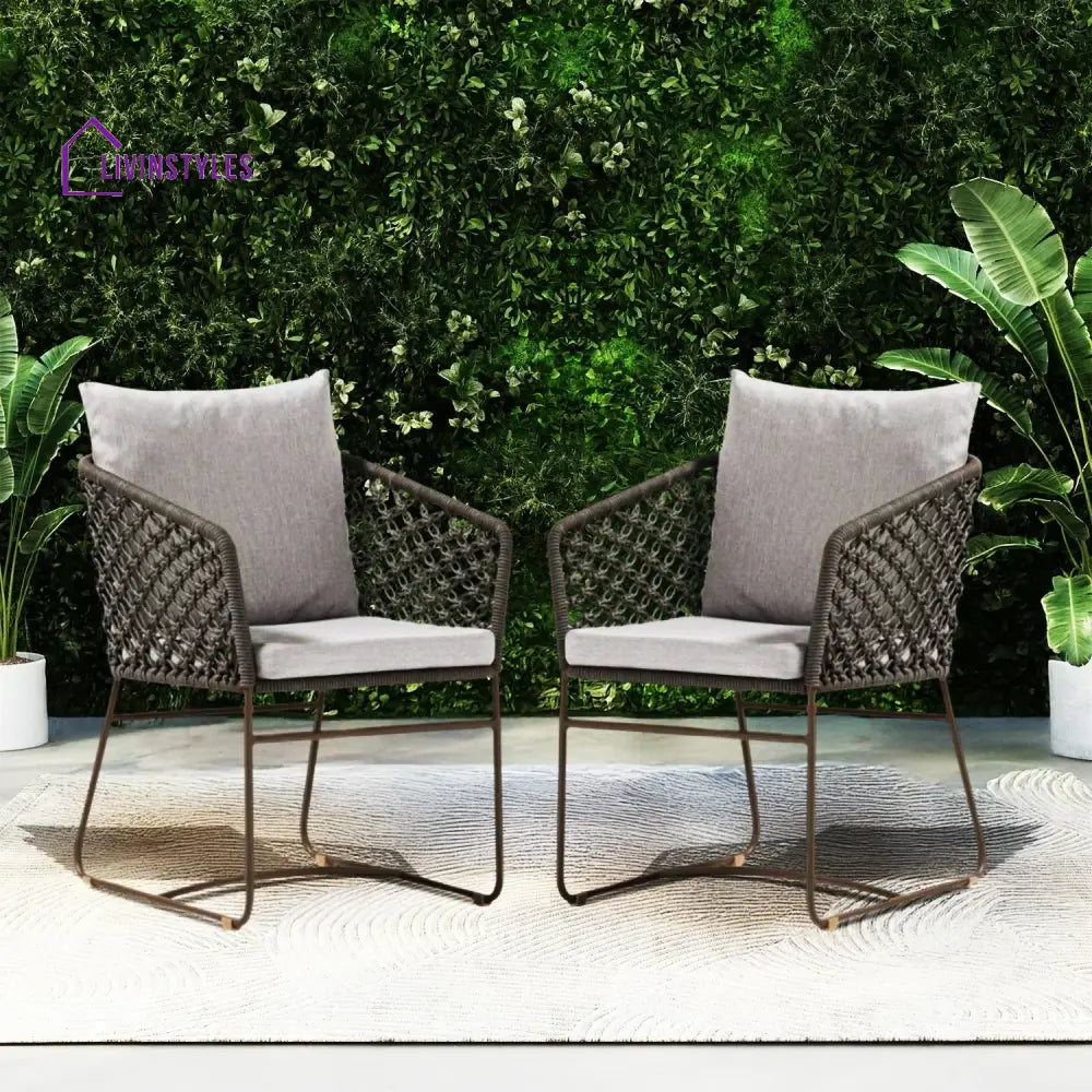 Atieno Outdoor Rope 2-Piece Patio Chairs - Patio Chairs