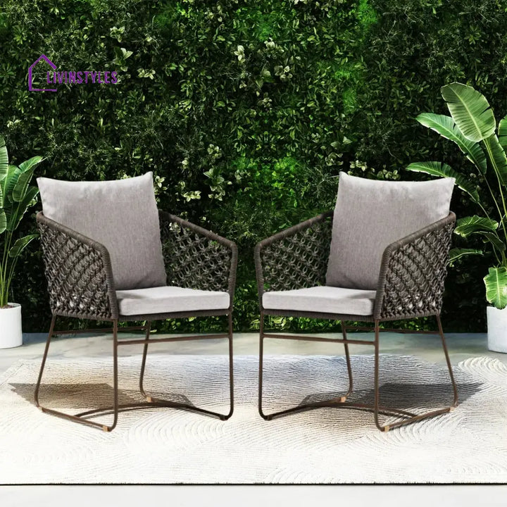 Atieno Outdoor Rope 2-Piece Patio Chairs - Patio Chairs