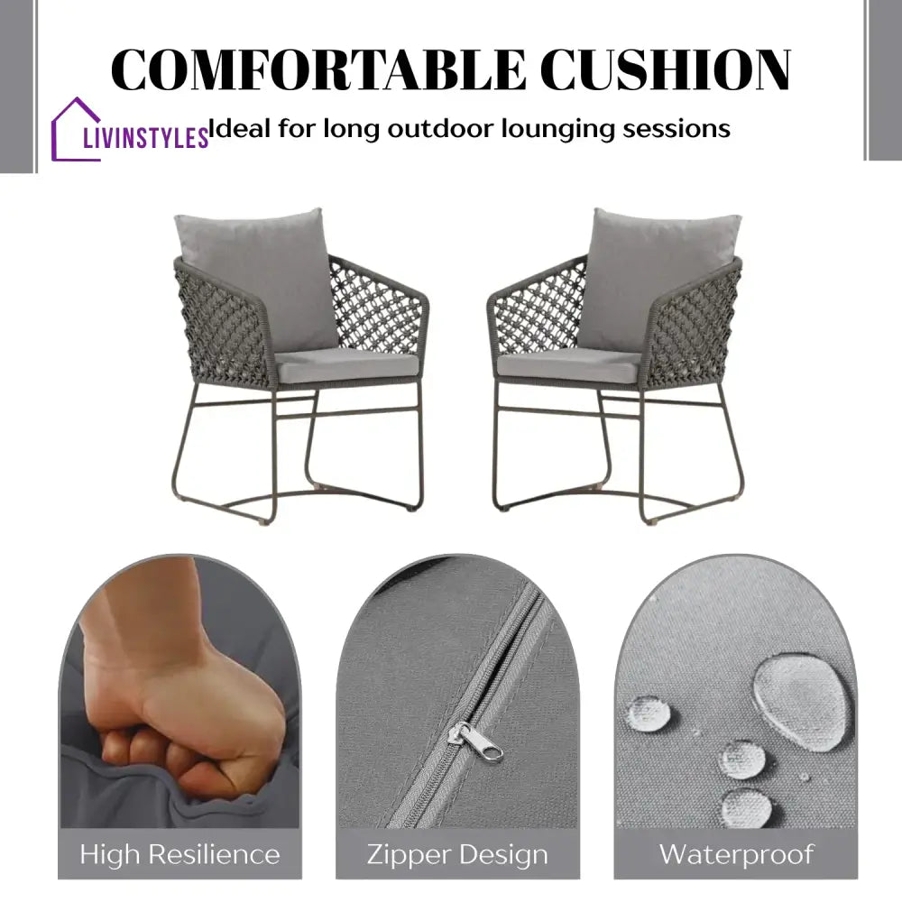 Atieno Outdoor Rope 2-Piece Patio Chairs - Patio Chairs