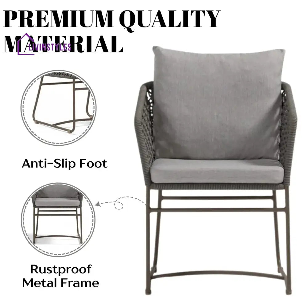 Atieno Outdoor Rope 2-Piece Patio Chairs - Patio Chairs