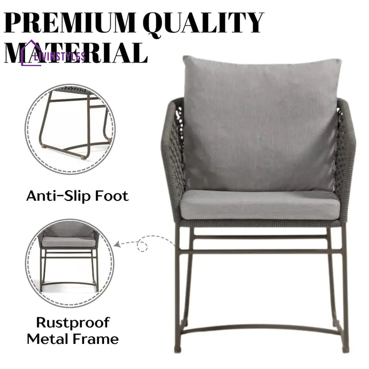 Atieno Outdoor Rope 2-Piece Patio Chairs - Patio Chairs