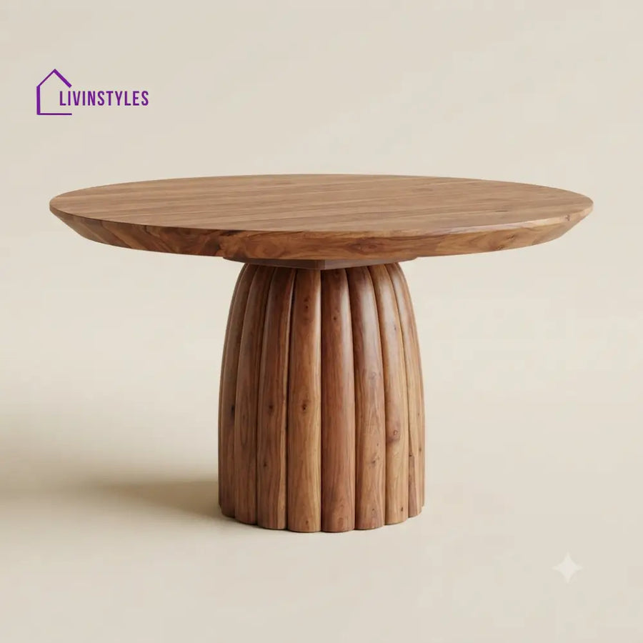 Atreyi Wooden Round Dining Table