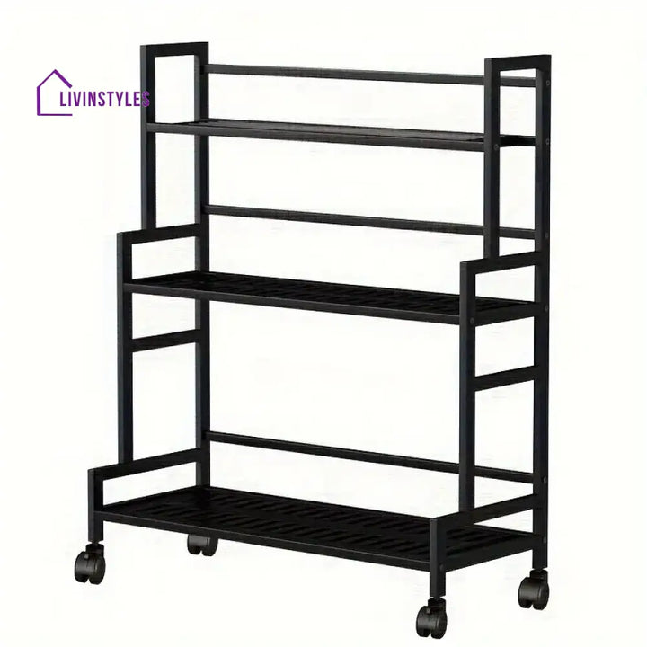 Atul Metal Plant Stand With Four Wheels For Balcony