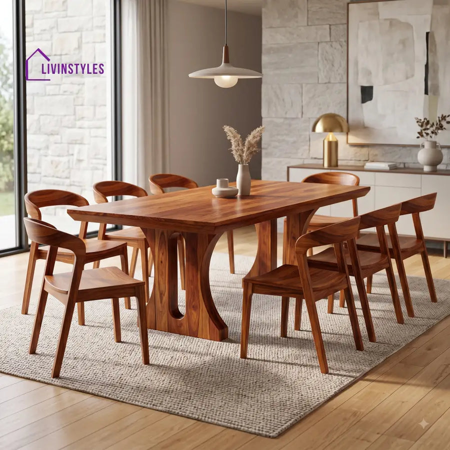 Atul Premium Solid Wood 8 Seater Dining Table Set