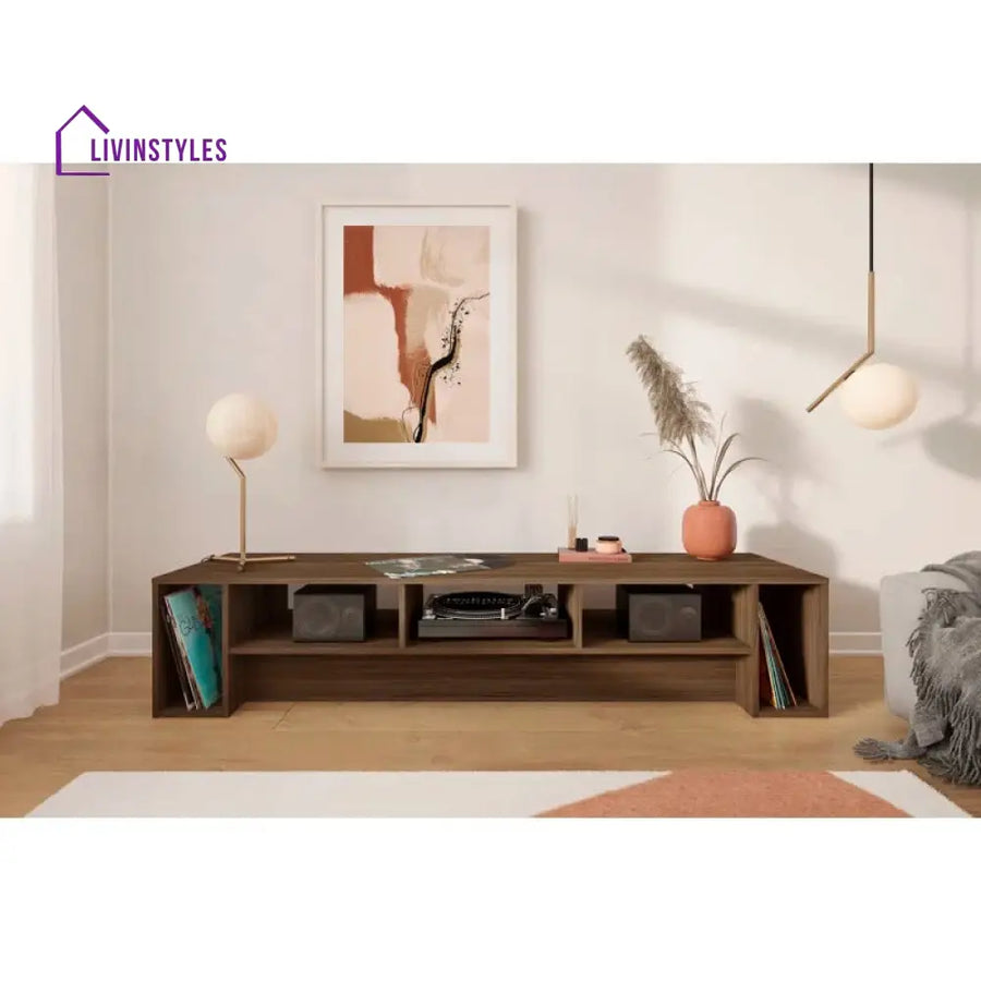Audrey Wooden Finish Tv Unit Stand for Living Room