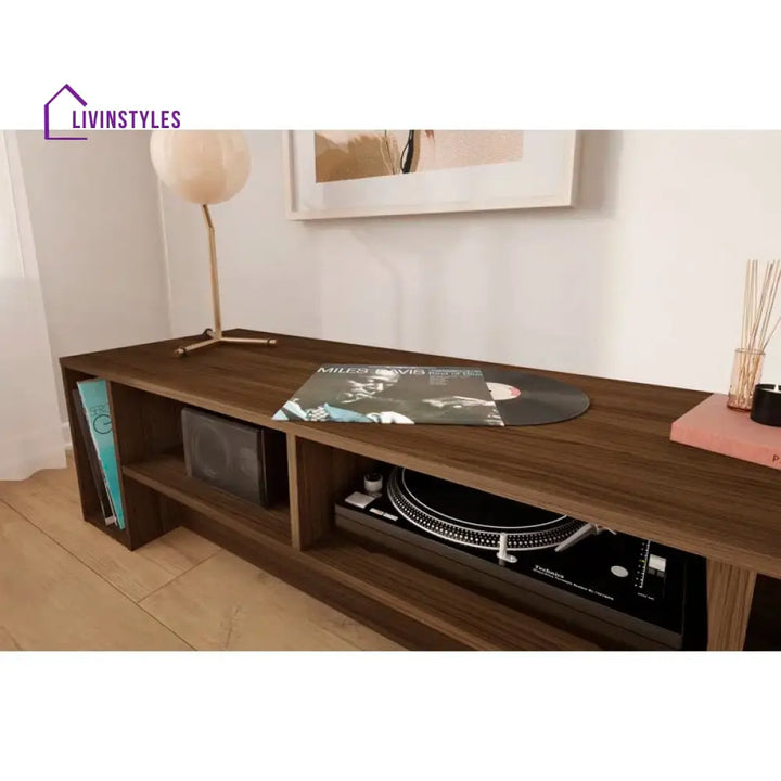 Audrey Wooden Finish Tv Unit Stand for Living Room