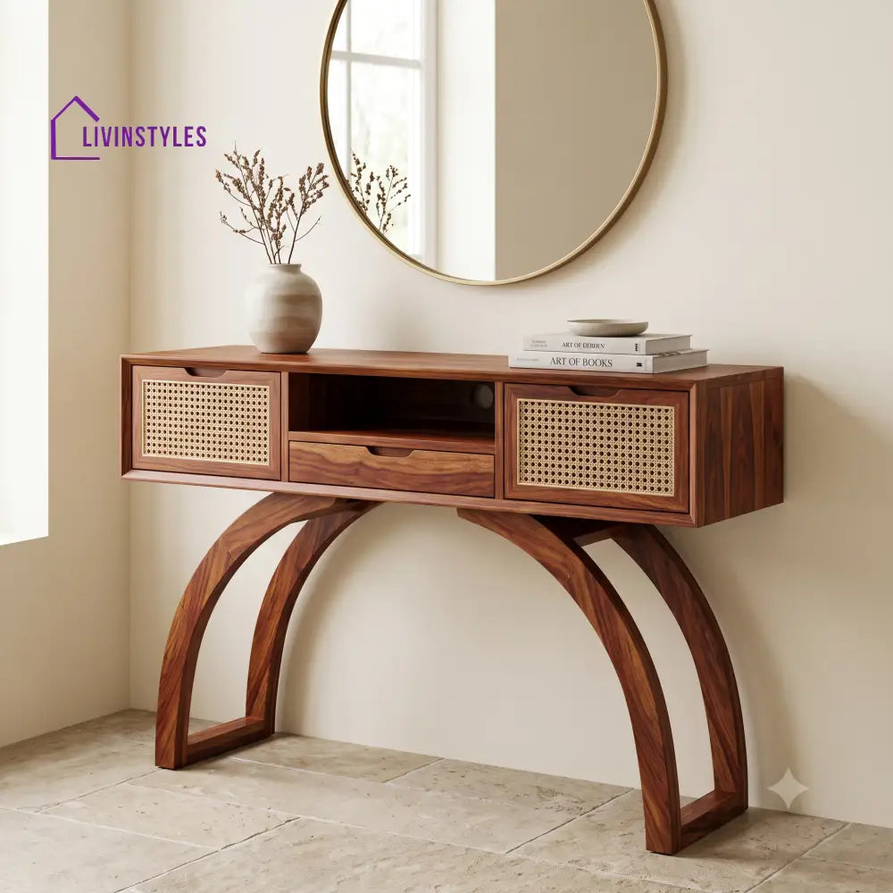 Aurelien Premium Wooden Console Table for Living Room | Entryway Table