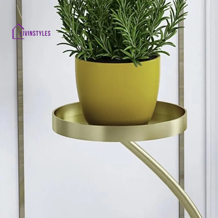 Aurora Modern Metal Plant Stand Indoor 3 Tier In Gold Color Stands