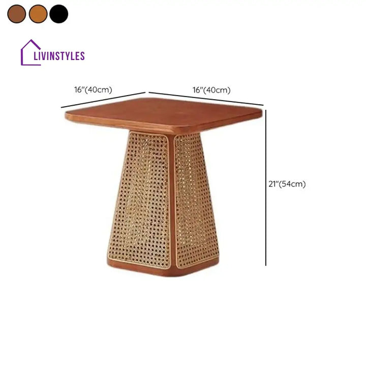 Aurora Solid Wood Coffee Table for Living Room | Set of 2