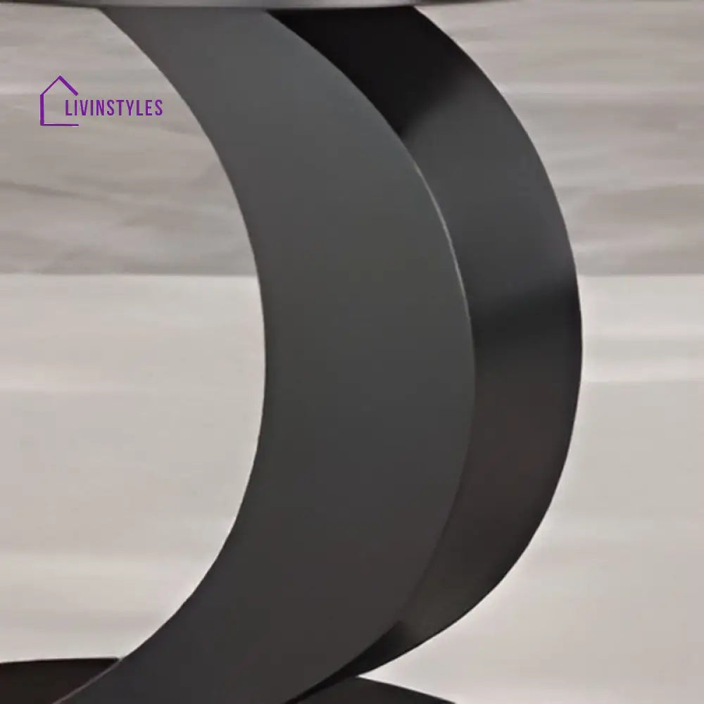 Aurora Stainless Steel Coffee Table | MDF Work | Ceramic Marble Top