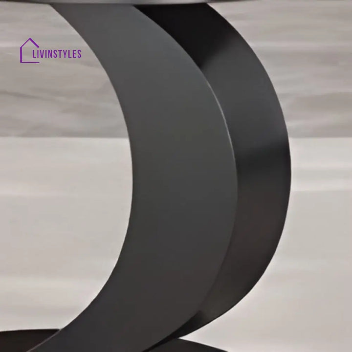 Aurora Stainless Steel Coffee Table | MDF Work | Ceramic Marble Top