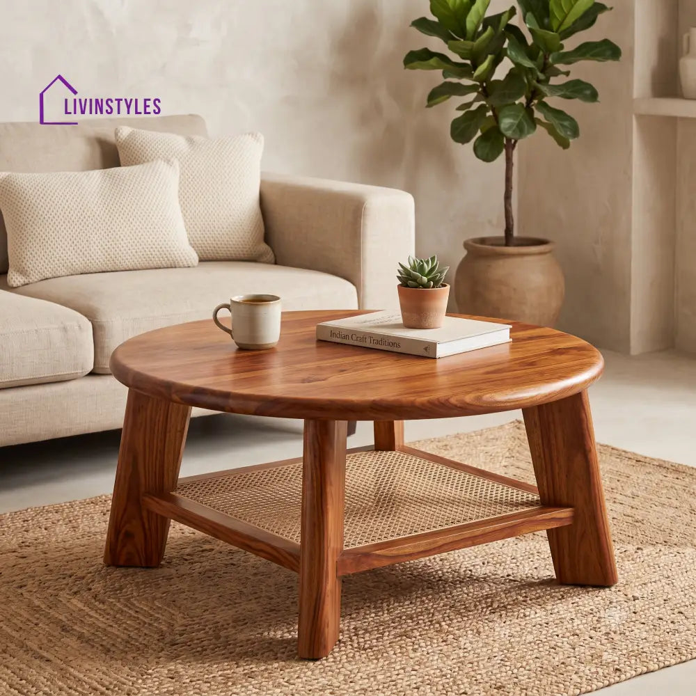 Aurore Wooden Coffee Table for Living Room | Tea Table | Teapoy | Center table