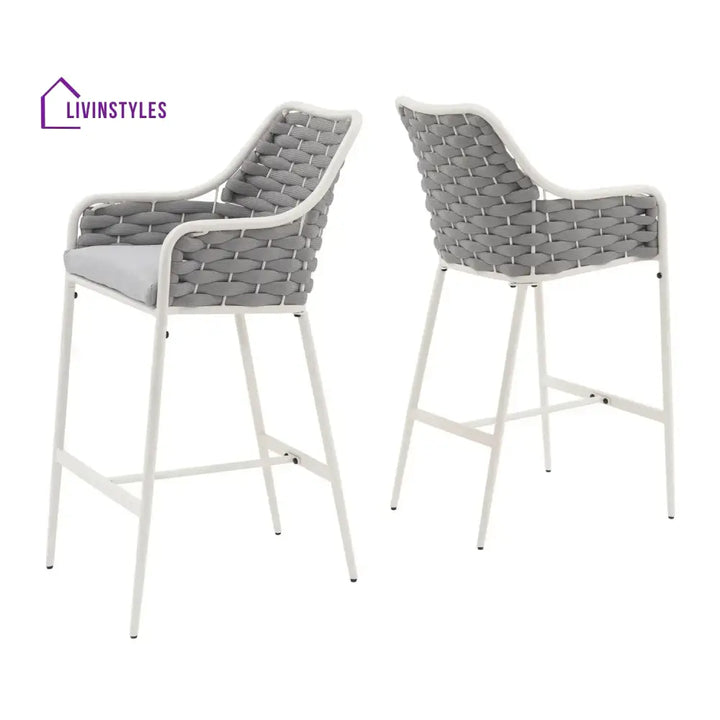 Autumn 2-Piece Outdoor Rope Bar Chairs – Stylish Comfort Built to Last - Bar Chairs