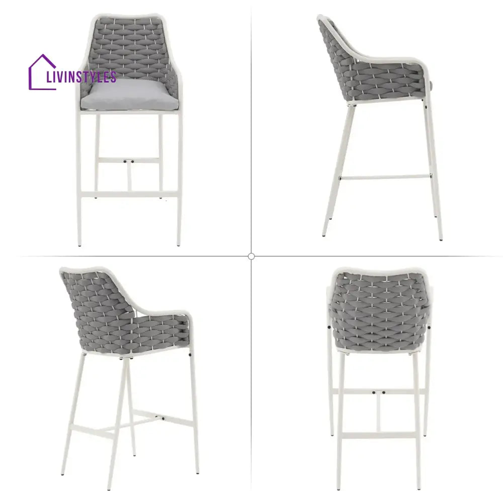 Autumn 2-Piece Outdoor Rope Bar Chairs – Stylish Comfort Built to Last - Bar Chairs