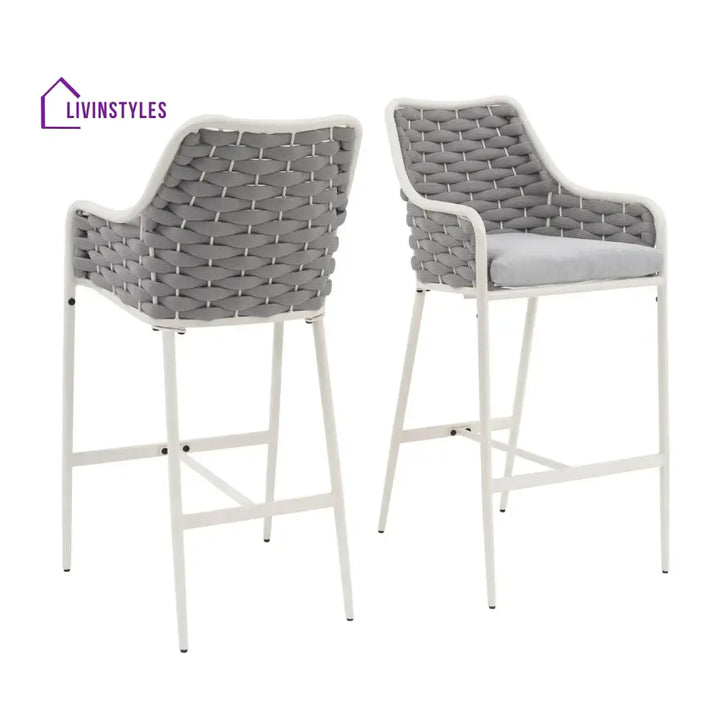 Autumn 2-Piece Outdoor Rope Bar Chairs – Stylish Comfort Built to Last - Bar Chairs