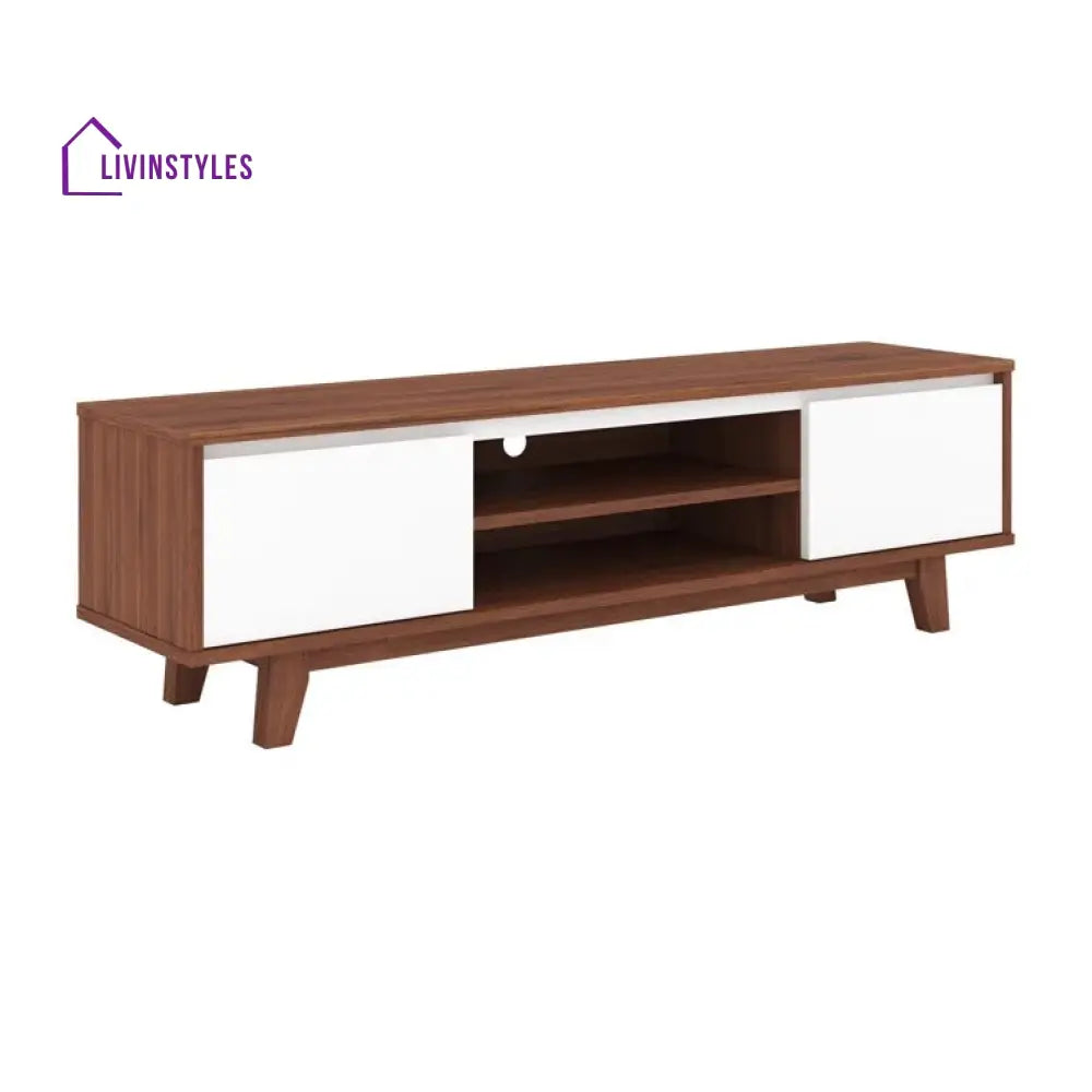 Autumn White Finish Tv Unit Stand for Living Room