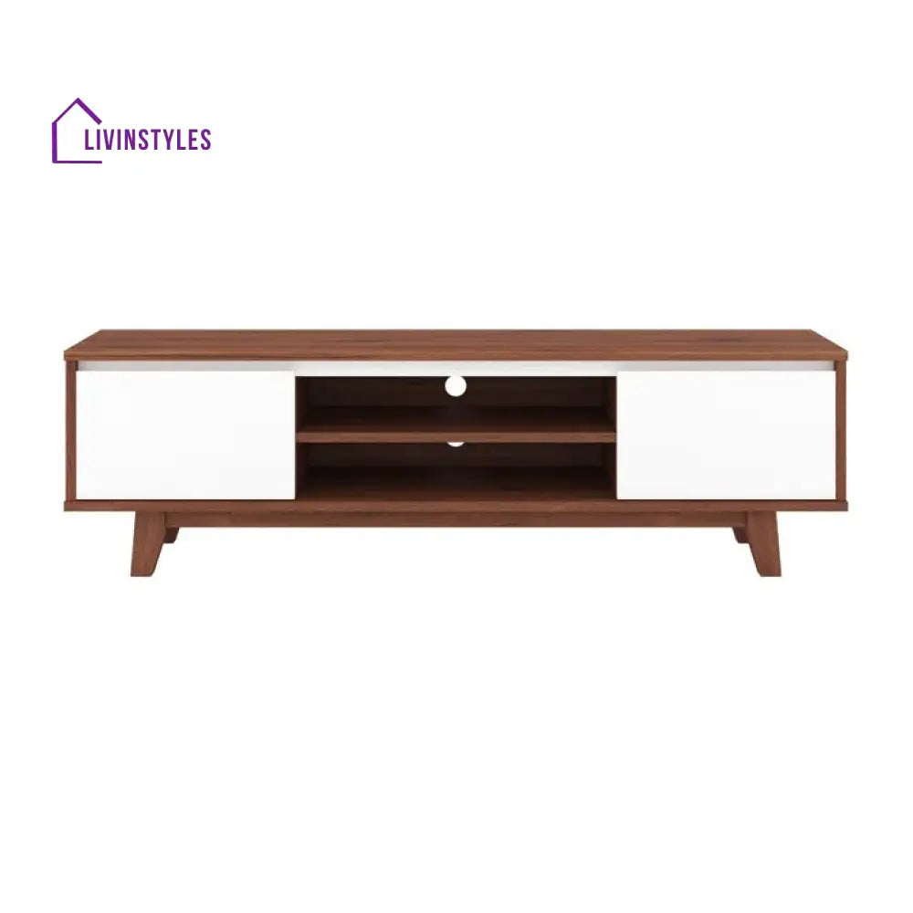 Autumn White Finish Tv Unit Stand for Living Room